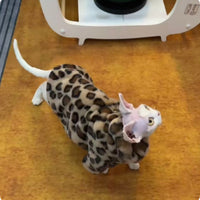 Hairless Cat Thickened Leopard Print Fur Coat With Fleece Lining Double Layer For Warmth