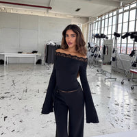 Sexy Off-shoulder Fitted Top For Women