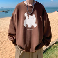 Puppy Printed Crew Neck Sweatshirt Women's All-match Loose