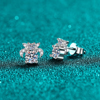 S925 Sterling Silver Moissanite Stud Cute Personalized Earrings