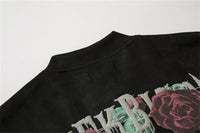 National Fashion European And American Rose Flower Baseball Uniform Jacket