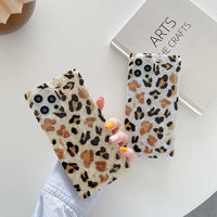 Square Leopard Print Shell Phone Case