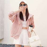 Versatile Breathable Thin Hooded Loose-fit Minimalist