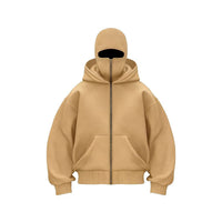 Fleece-lined Double Hood Unique Design Hooded Sweater