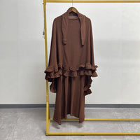 Robe Set Middle Eastern Solid-color Dress Women's Clothing