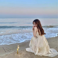 Summer Beach Vibe Ruffle-Trimmed Dress