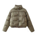 In-stock Quilted Cotton-padded Jacket With Buttons