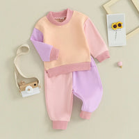 Multicolor Hoodie Long Sleeve Korean Style Leisure Suit