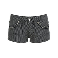Low Waist Cropped Hot Girl Style Striped Jeans