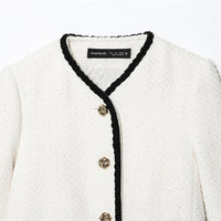 Fashion Women's Wear Trim Velvet Coat