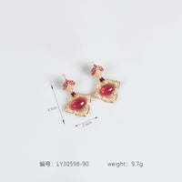 Fashion Tassel Colored Gems Earrings Niche