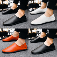 Spring And Autumn Men's Casual Shoes PU Breathable Soft Bottom Gommino