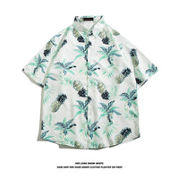 Hawaiian Ice Silk Short Sleeve Shirt Men