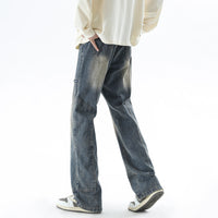 Men's American Retro Washed Logging Cargo Jeans
