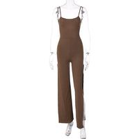 Women's Fashion Solid Color Suspender Jumpsuit