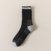 Wool Socks Men Fleece Lined Padded Warm Keeping Terry-loop Hosiery