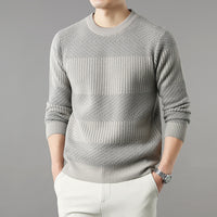 Round Neck Men's Fashion Versatile Thick Long Sleeve Base Sweater