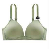 Solid Color Thin Triangle Cup Without Steel Ring Comfortable Push Up Bra