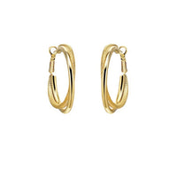 French Retro Easy Matching Commuter Frosted Texture Round Ring Earrings