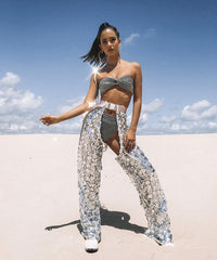 Ladies Split Swimsuit Filigree High Waist Bikini