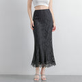 Hollow-out Rhinestone High-waist Figure-flattering Long Dress