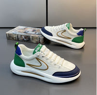 Men's White Shoes New Trendy All-match Low Casual Shoes