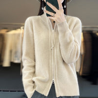Leisure Lazy Double Zipper Sweater Loose Knitted