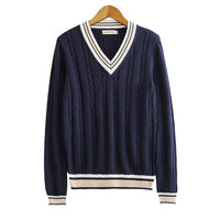 V-neck Pullover Long-sleeve Sweater For Men And Women
