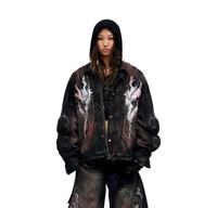 Racer Armor Crimson Gradient Denim Jacket