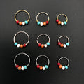 Stainless Steel String Beads Winding Nose Ring Human Body Piercing Accessories