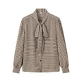 Fashion Geometry Pattern Pattern Lace Printing Long Sleeve Shirt