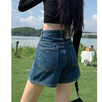 Loose Niche Retro High-waisted Denim Shorts