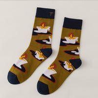 12Constellations Embroidered Socks Autumn And Winter