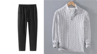 Sweater Loose Zip Pullover Knitting Sweater Coat Men