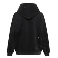 American Splash-ink Letter Printed Hoodie