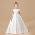 Stylish White Satin Dress With Temperament