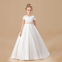 Stylish White Satin Dress With Temperament