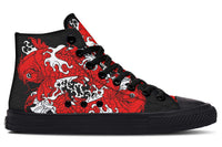 Printed Couple High Top Canvas Shoes