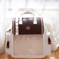 Japanese Style Transparent Color Backpack Universal College Style Soft Girl