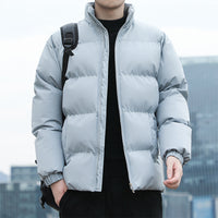 Men's Stand Collar Casual Padded Loose Warm Coat