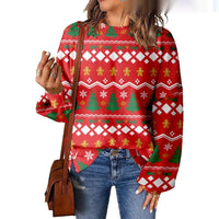 3D Digital Printing Pattern Shading Fashion Trend Round Neck Sweater