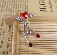 Love Wings Navel Ring Reverse Upside Down