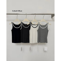 Casual Commuter Classic Striped Slightly Stretchy Base-Layer Tank Top