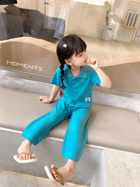 Girls Outfit Threaded Cotton T-Shirt