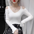 Slim-fit Elegant V-neck All-matching Western Style Bottoming Sweater
