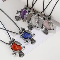 Natural Crystal Pendant Inlaid With Amethyst