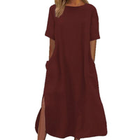Women's Plus-Size Long Casual Loose Dress