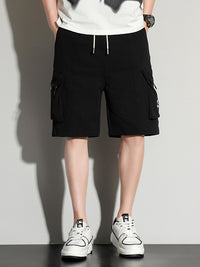 Ice Silk Workwear Shorts Men's Summer Casual Cropped Trousers Loose-Fitting