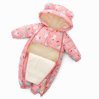 Winter Thickened Plus Velvet Children's One-piece