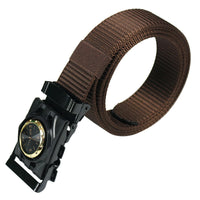 Men's Canvas Smooth Buckle Nylon Pressing Buckle Good Luck Comes Pant Belt